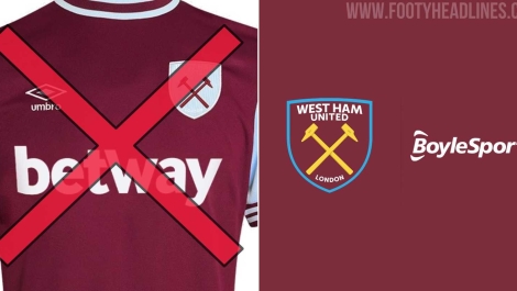 «Вест Хэм» сменил букмекерского спонсора: вместо BetWay теперь BoyleSports